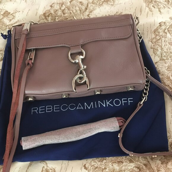 Rebecca Mincoff Mini MAC - Mauve Leather - Silver Tone Hardware - Excellent - Picture 3 of 15